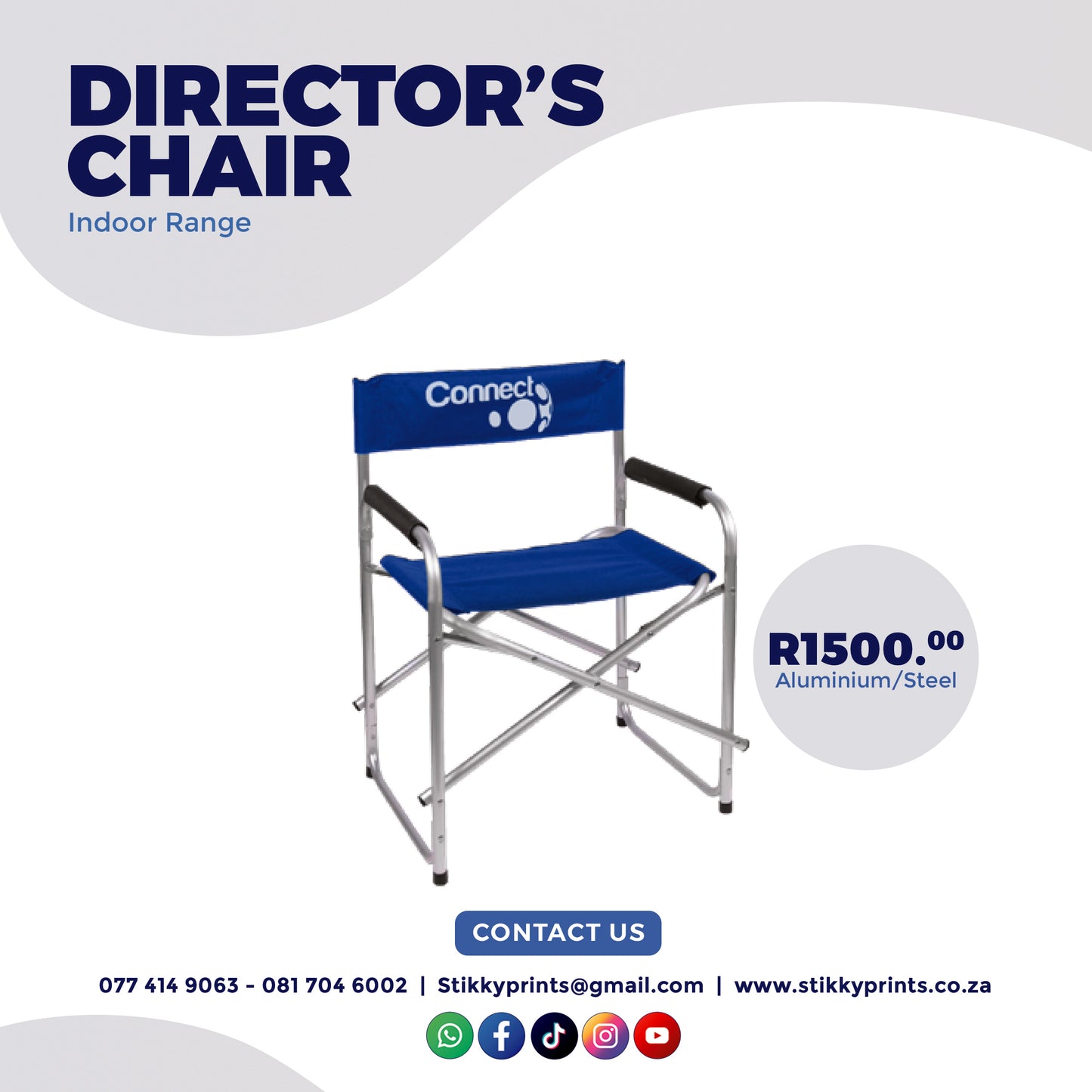 Directors Chair - Aluminium/steel
