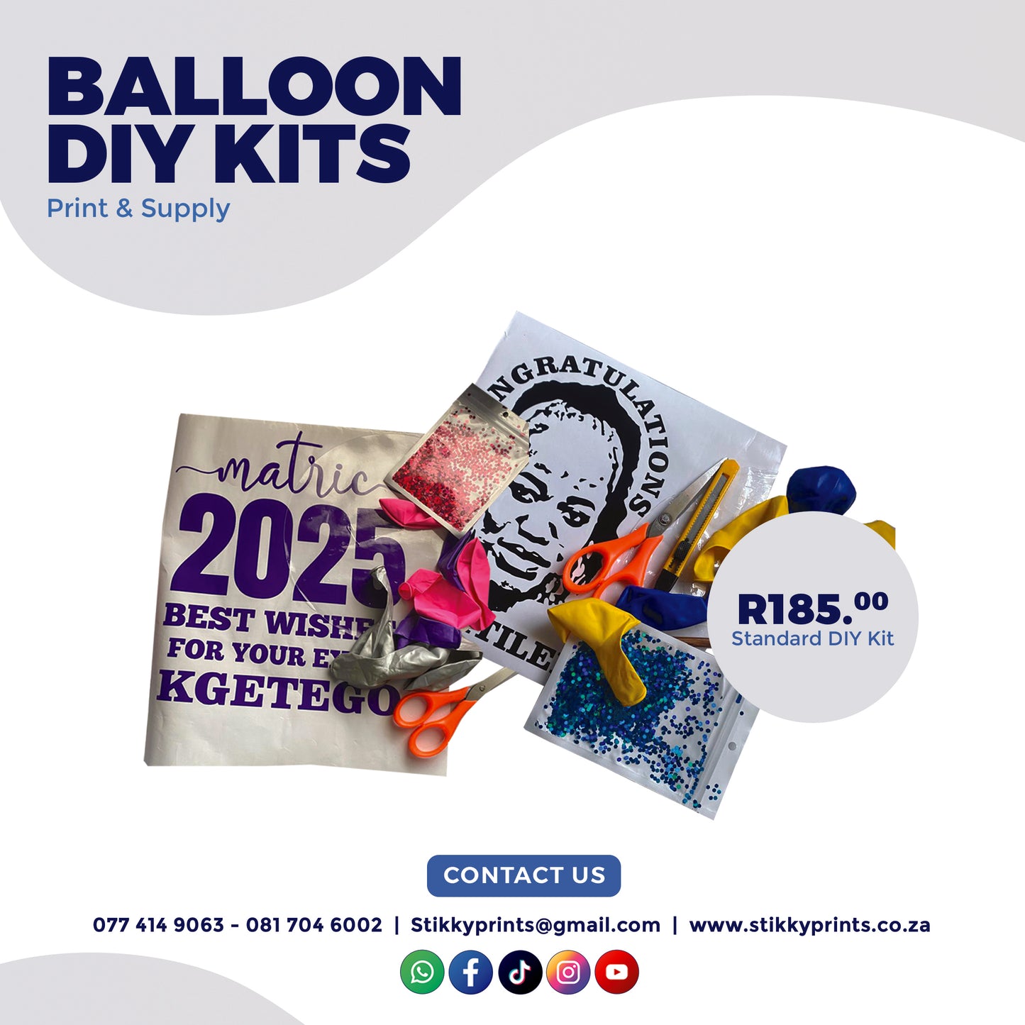 Balloon DIY Kit - Standard Face/Message Gift Box