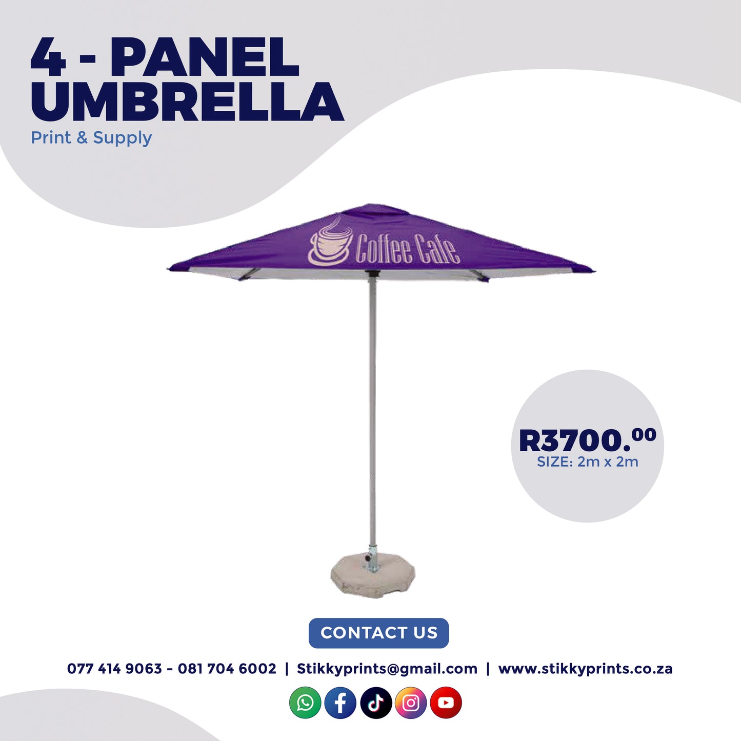 Personalized 4-Panel Umbrellas
