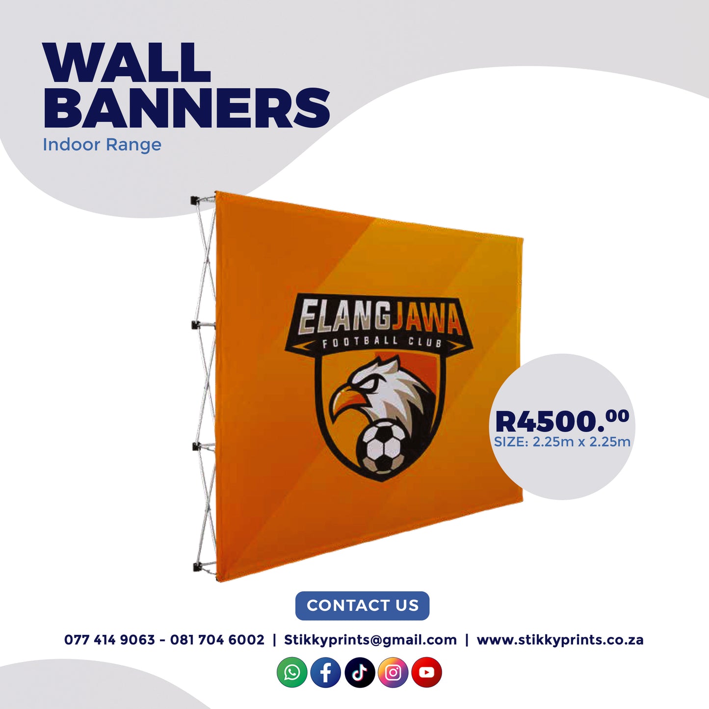 Wall Banner Stand - 2.25m x 2.25m (Complete Frame)