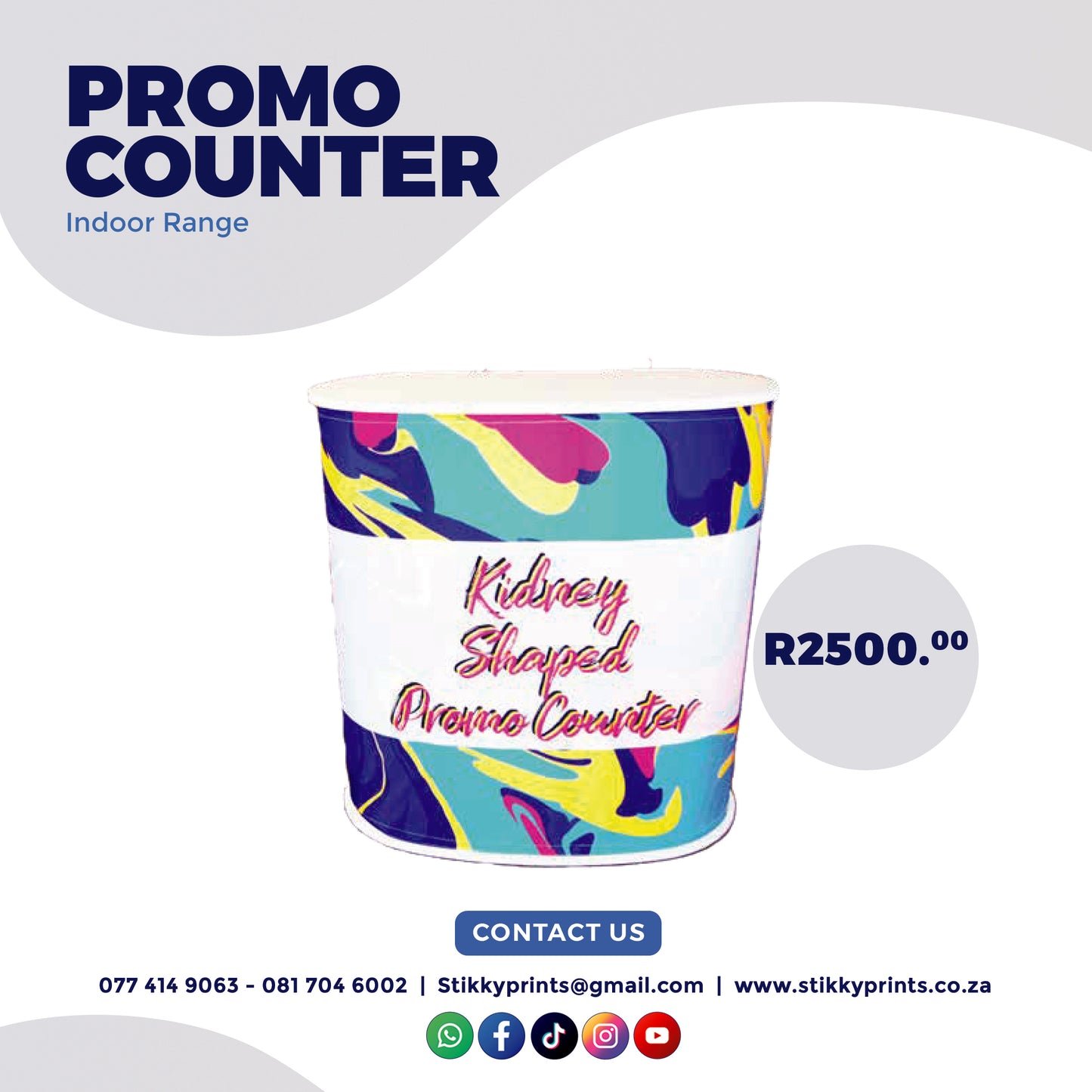 Promo Kidney Shaped Counter