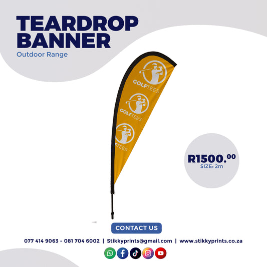 Teardrop Banner - 2m Size Banner