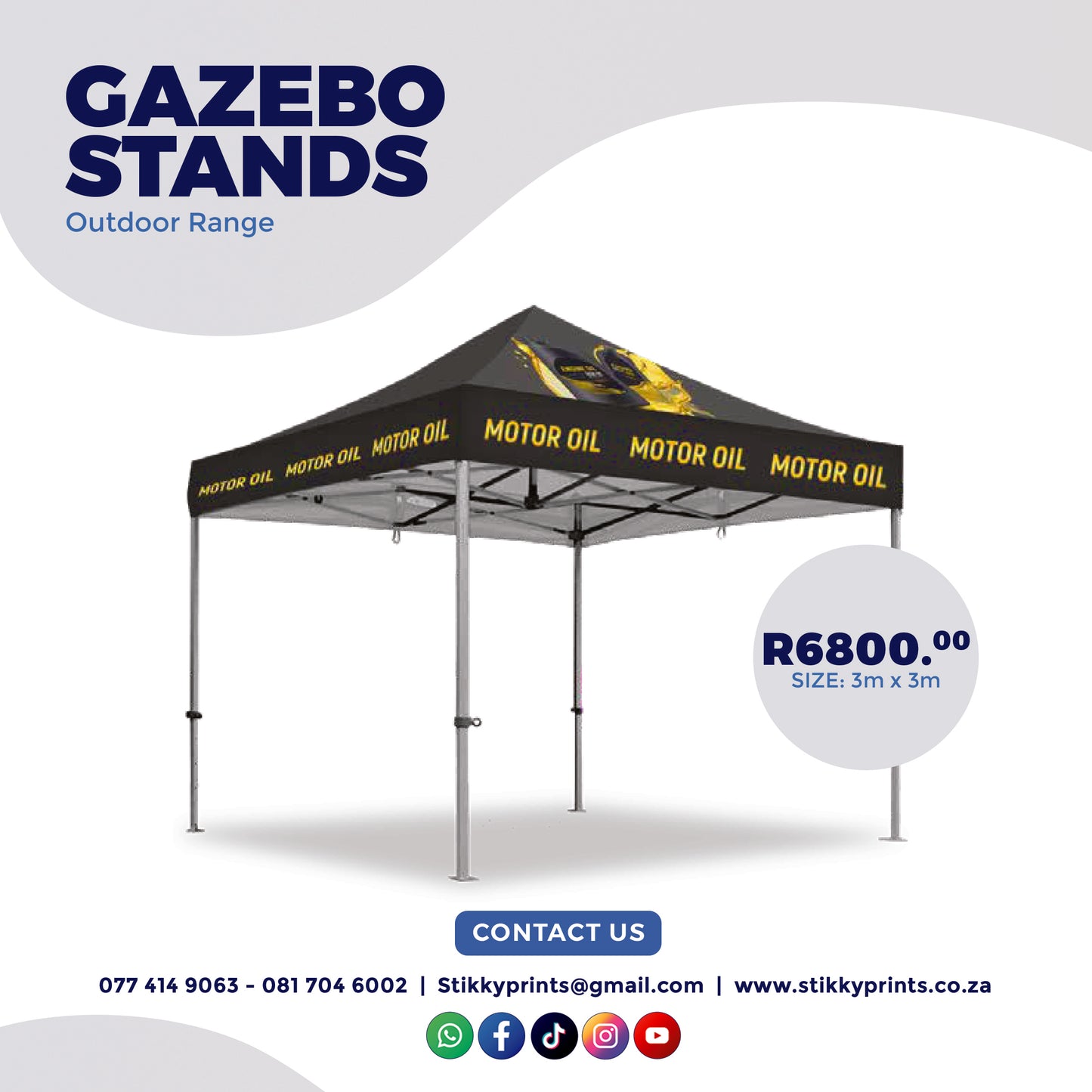 Gazebo Stand - 3m x 3m (Complete Stand)