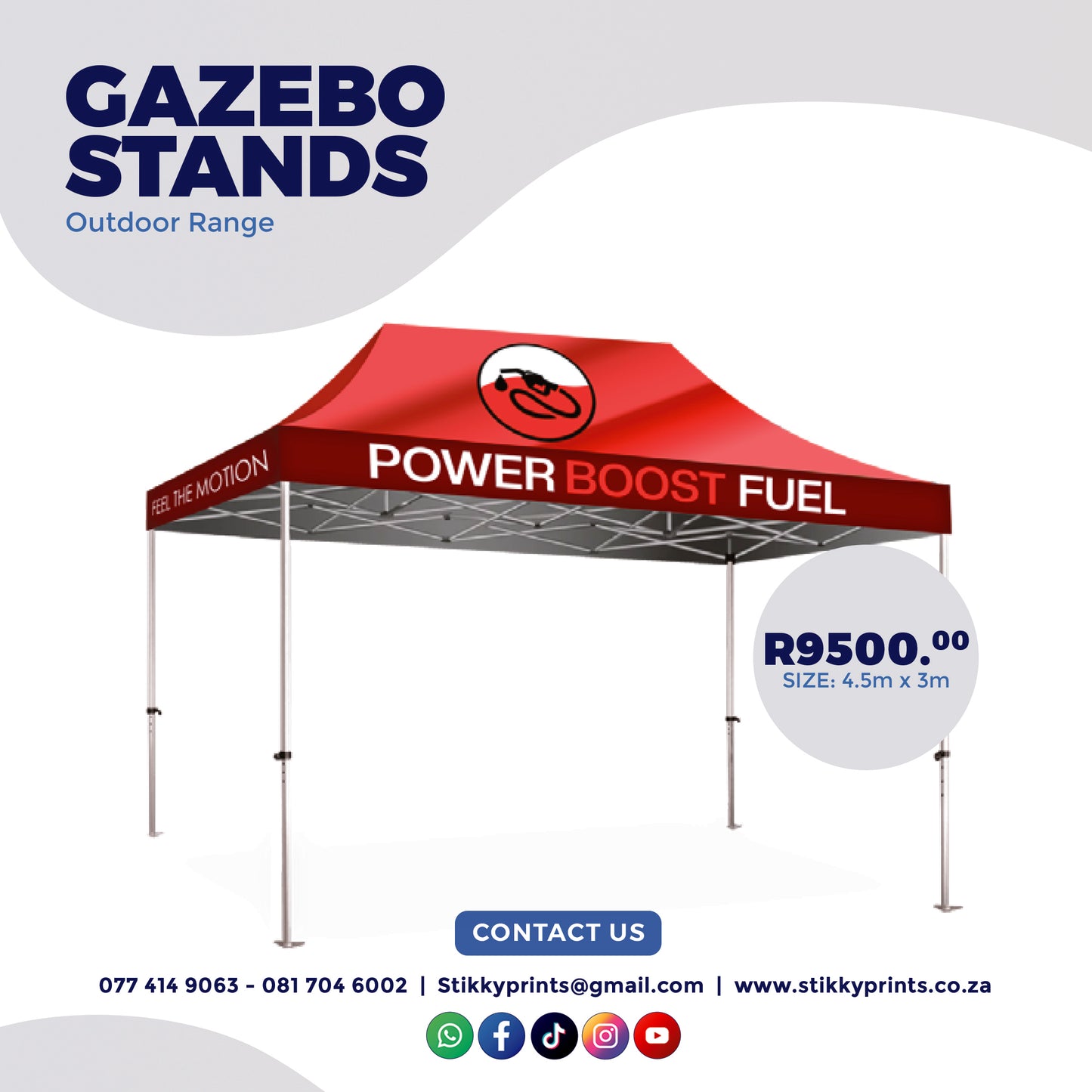 Gazebo Stand - 4.5m x 3m (Complete Stand)