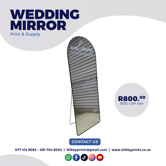 Personalized Wedding Mirror - 1.2m Size